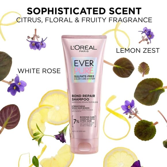 L'oreal EverPure SULFATE FREE BOND REPAIR SHAMPOO & CONDITIONER 23oz - Picture 4 of 7